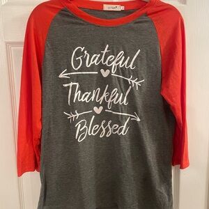 Grateful thankful and blessed women’s top extra large